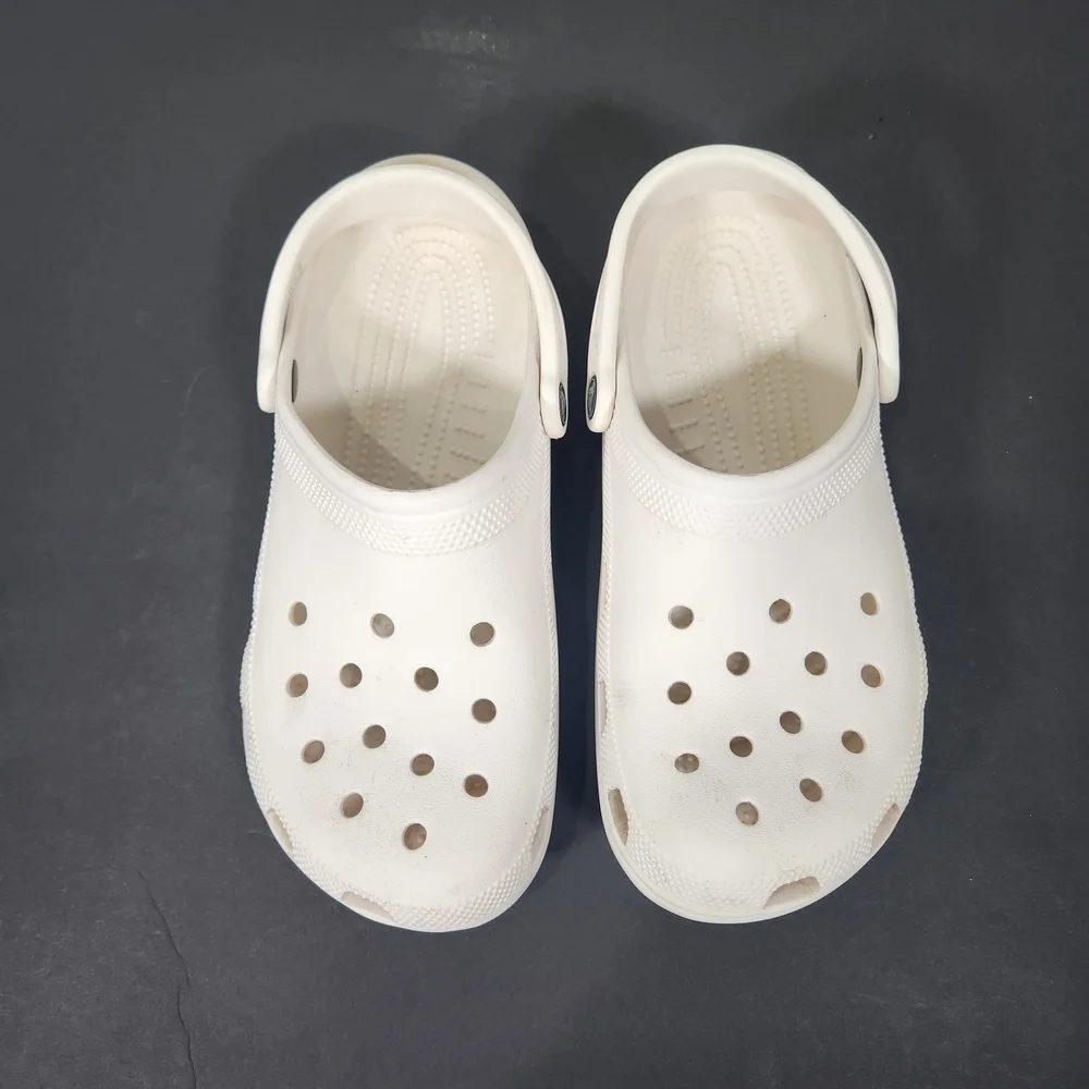 CROCS White Winter Rain Boots with Perforated Design Size 9/11